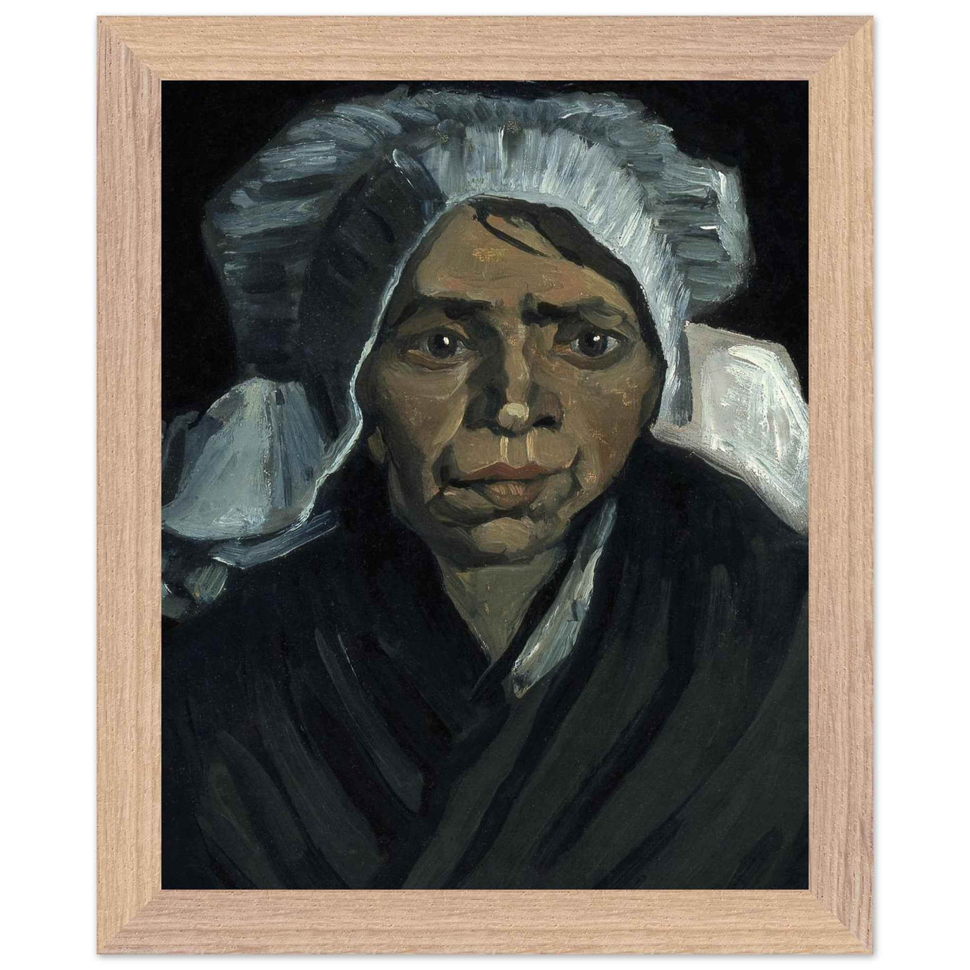 Peasant Woman Sculpture - Exquisite Head of a Peasant Woman Art Piece - Vibrantwalls