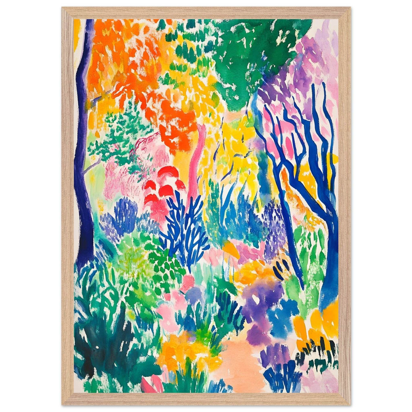 Vibrant Matisse Abstract Garden Joy - Vibrantwalls