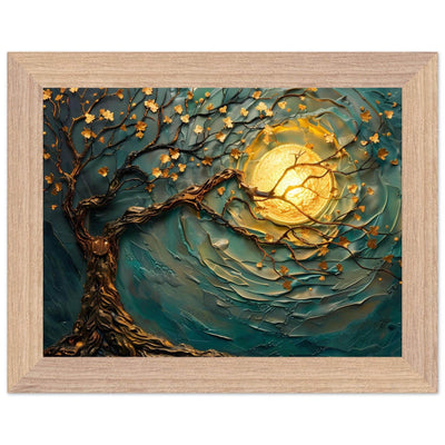 Teal Gold Tree of Life Pendant - Elegance in Nature's Design - Vibrantwalls