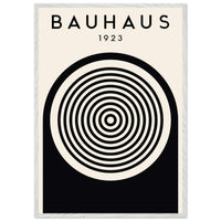 Bauhaus Black White Concentric Circle Wall Art - Vibrantwalls
