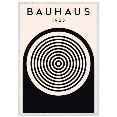Bauhaus Black and White Art - Concentric Circle Design - Vibrantwalls