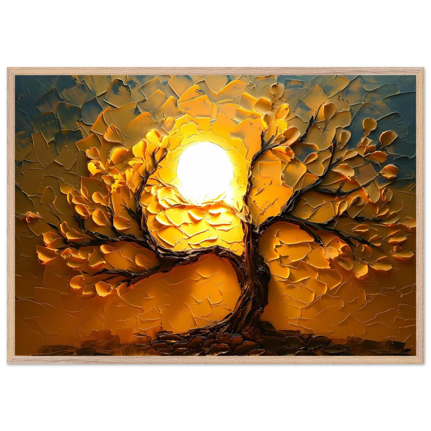 Textured Golden Tree of Life - Vibrantwalls