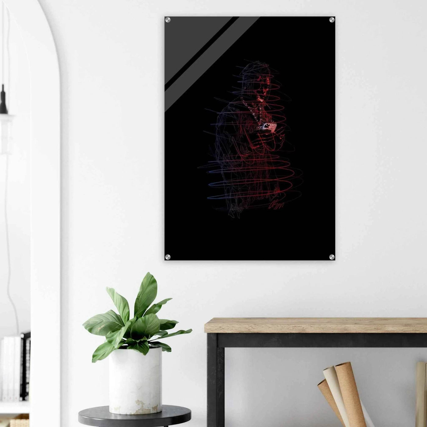 Connor McGregor 'Mystic Mac' Abstract Acrylic Print – Dynamic, Neon-Effect Wall Art in Multiple Sizes - Vibrantwalls