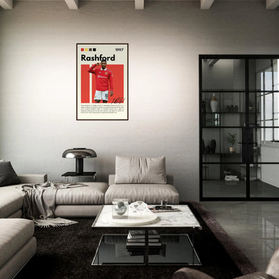 Marcus Rashford Manchester United Soccer Framed Poster – Iconic Red Devil Art Print Vibrantwalls