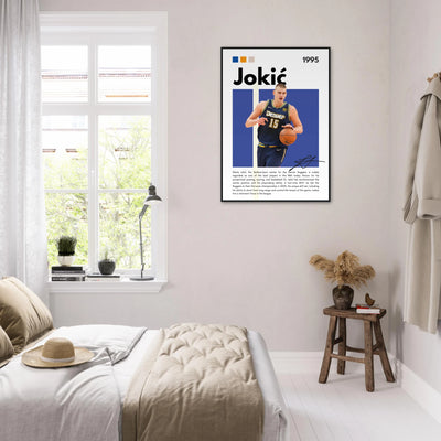 Nikola Jokic Joker Nuggets Minimalist Art Print Vibrantwalls