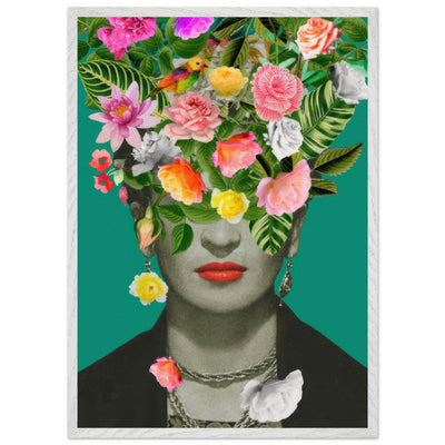 Floral Frida Artwork - Vibrant and Inspiring Home Decor - Vibrantwalls
