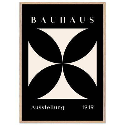 Bauhaus Ausstellung 1919 Black & Cream Minimalist - Vibrantwalls
