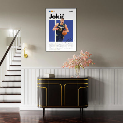 Nikola Jokic Joker Nuggets Minimalist Art Print Vibrantwalls