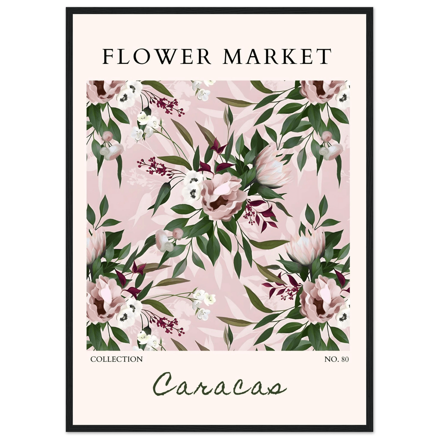 Blush Floral Dream Framed Poster – Elegant Botanical Art Print | Ready-to-Hang in Multiple Sizes & Frame Styles - Vibrantwalls