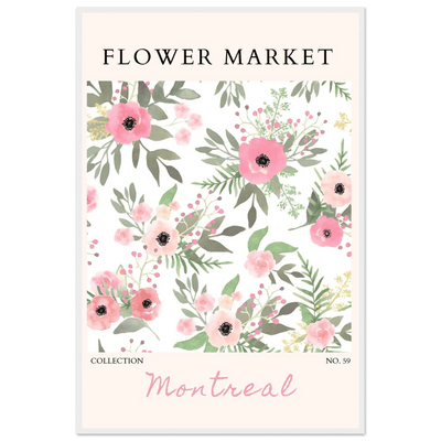 Flower Market Collection: Montreal – Whimsical Floral Art Prints | Ready-to-Hang Framed Posters - Vibrantwalls