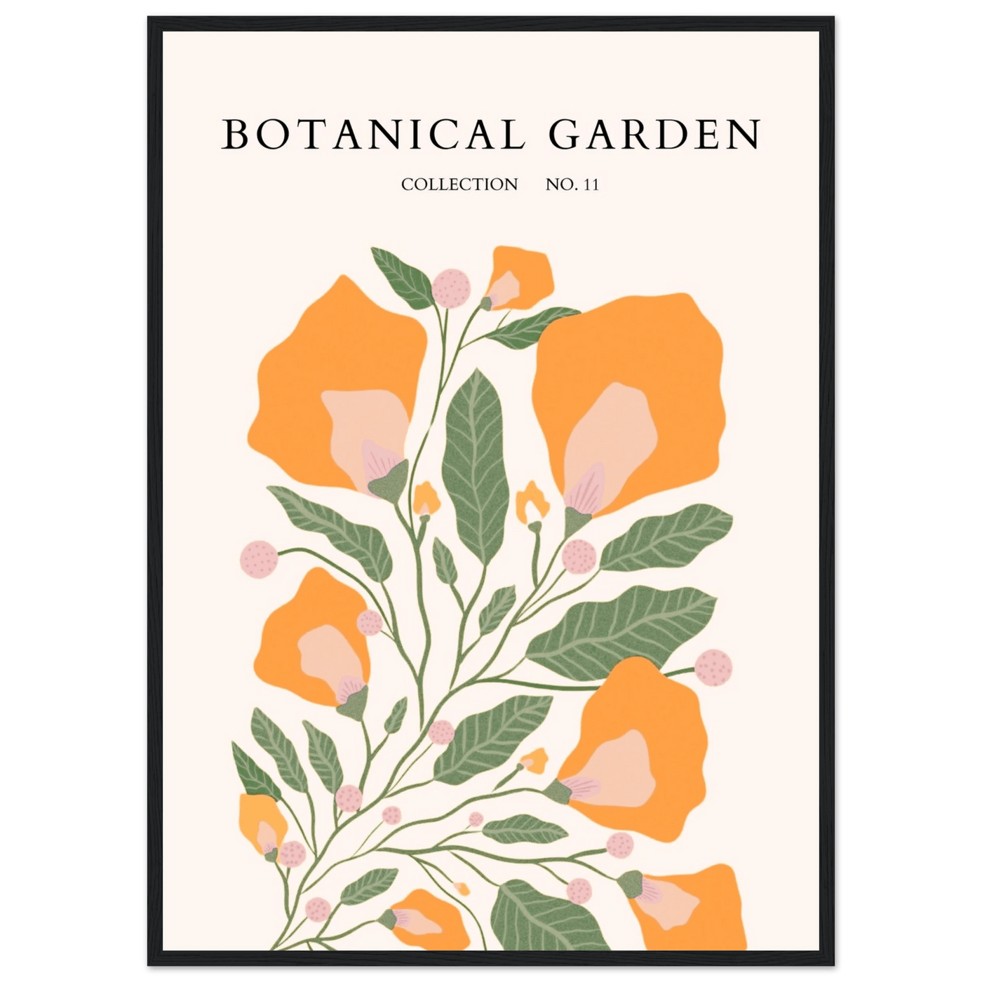 Botanical Garden Collection Framed Poster – Warm Floral Art Print | Ready-to-Hang in Various Sizes & Frame Styles - Vibrantwalls
