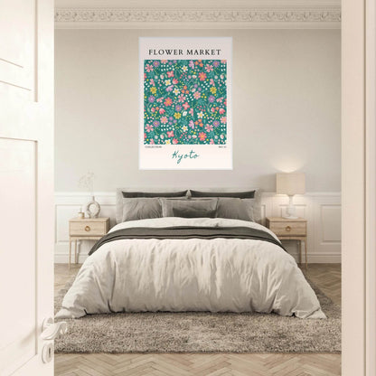 Kyoto Flower Market Whimsical Spring Floral Ready-to-Hang - Wall Art - Vibrantwalls