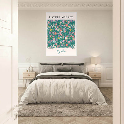 Kyoto Flower Market Framed Poster – Whimsical Floral Art Print for a Touch of Spring | Ready-to-Hang Decor - Vibrantwalls