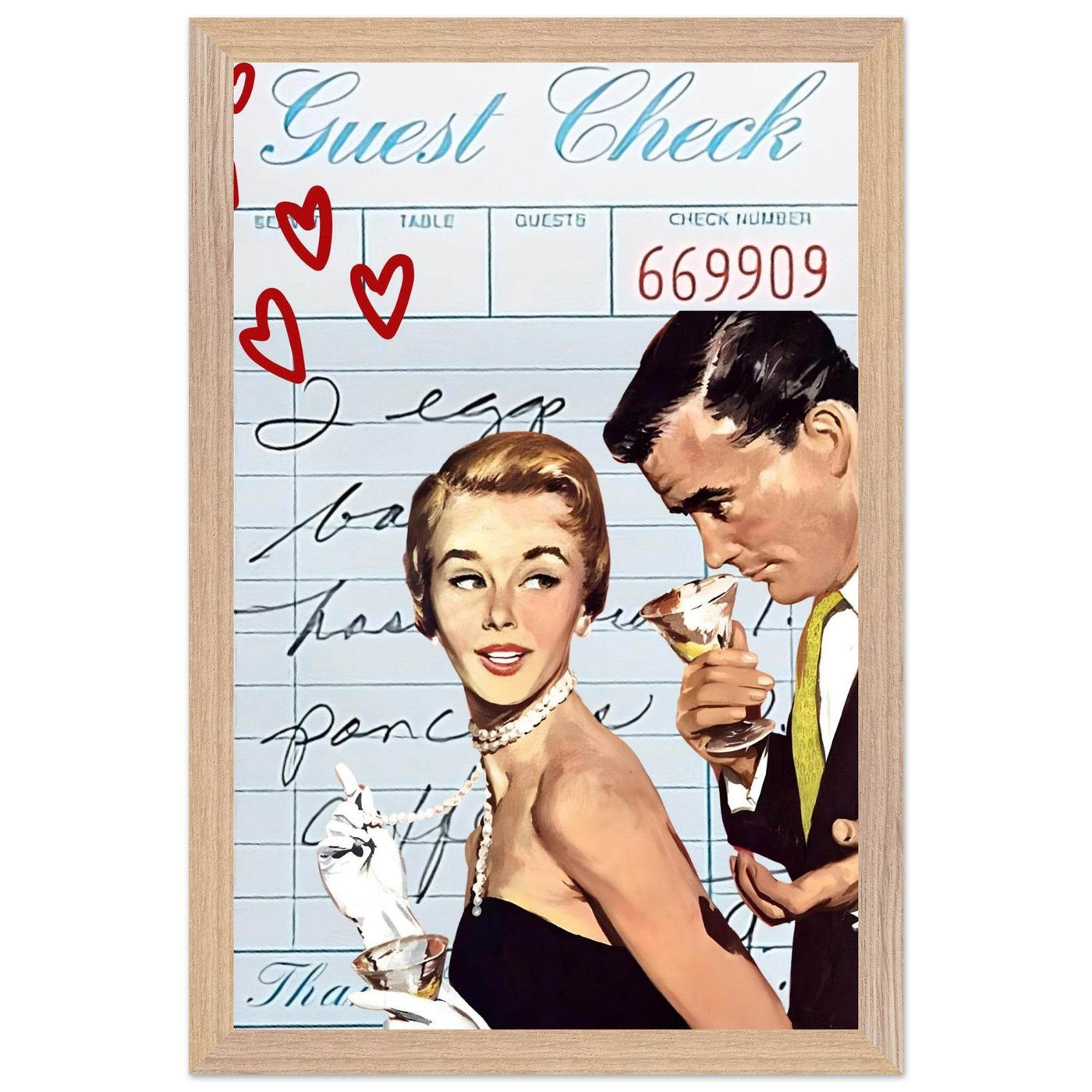 Retro Romance Cocktail Vintage Love Bar Art - Vibrantwalls