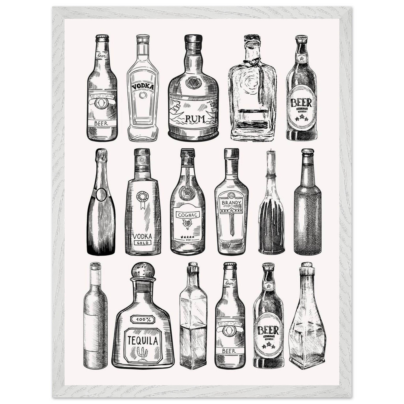 Gin Tonic Cocktail Recipe Classic Bar Print - Vibrantwalls