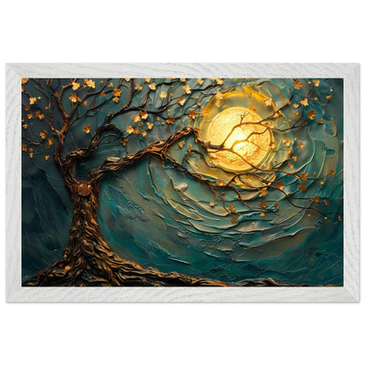 Teal Gold Tree of Life Pendant - Elegance in Nature's Design - Vibrantwalls