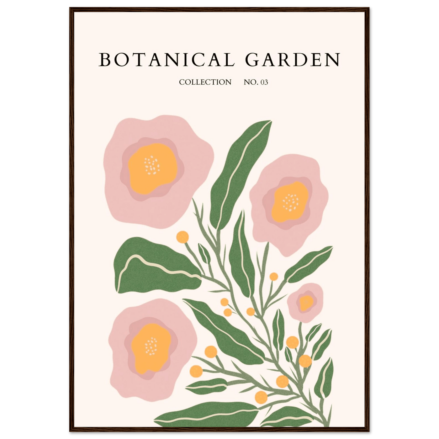 Botanical Garden Collection Framed Poster - Abstract Floral Art Prints in Soft Pinks & Greens | Ready-to-Hang - Vibrantwalls