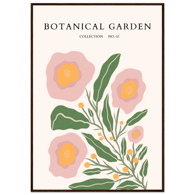 Botanical Garden Collection Framed Poster - Abstract Floral Art Prints in Soft Pinks & Greens | Ready-to-Hang - Vibrantwalls