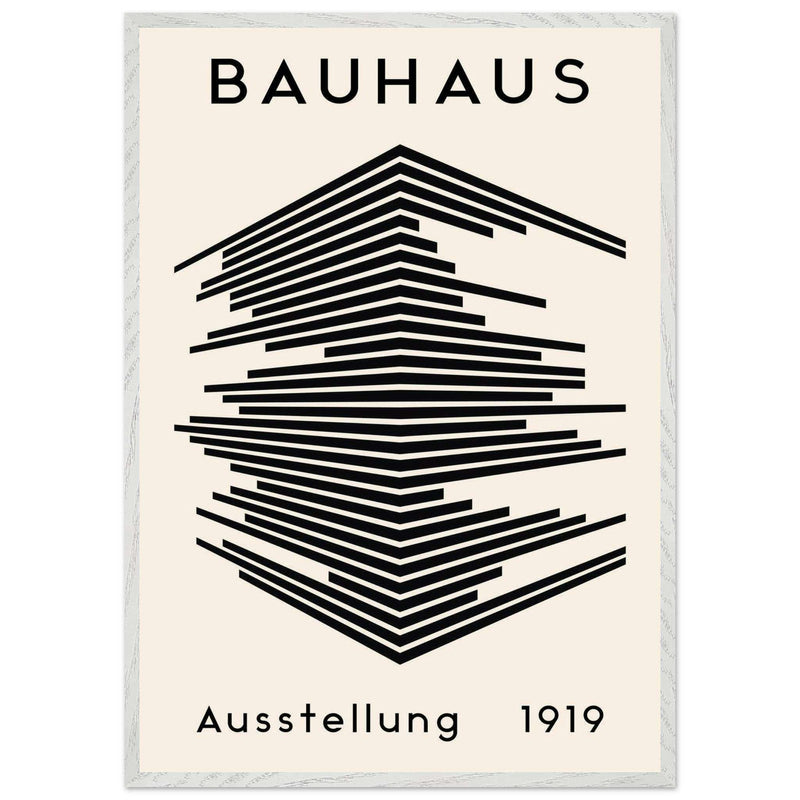 Bauhaus Black White Geometric Movement Style Design Wall Art - Vibrantwalls