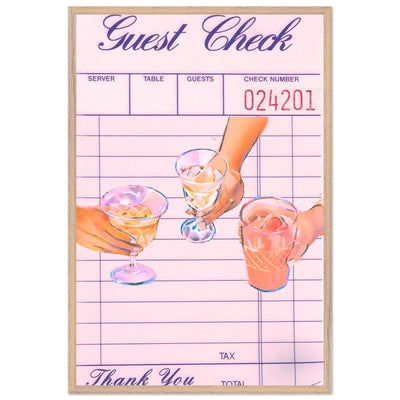 Retro Bar Tab Cocktail Recipe - Vibrantwalls