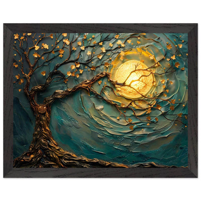 Teal Gold Tree of Life Pendant - Elegance in Nature's Design - Vibrantwalls