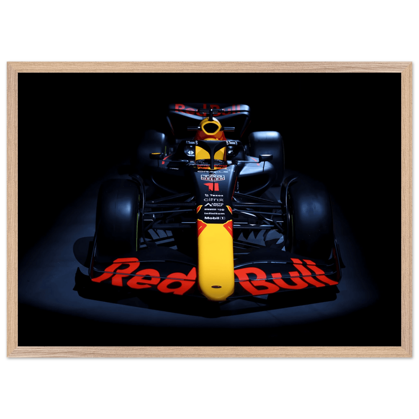 Red Bull Racing F1 Car Framed Poster – Premium Wooden Frame Art - Vibrantwalls