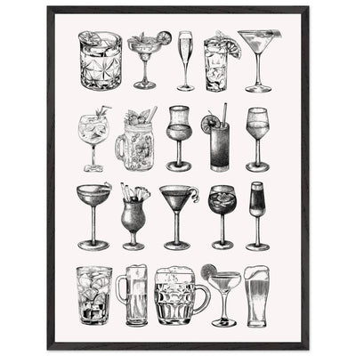 Gin Tonic Cocktail Recipe Vintage Style Art - Vibrantwalls