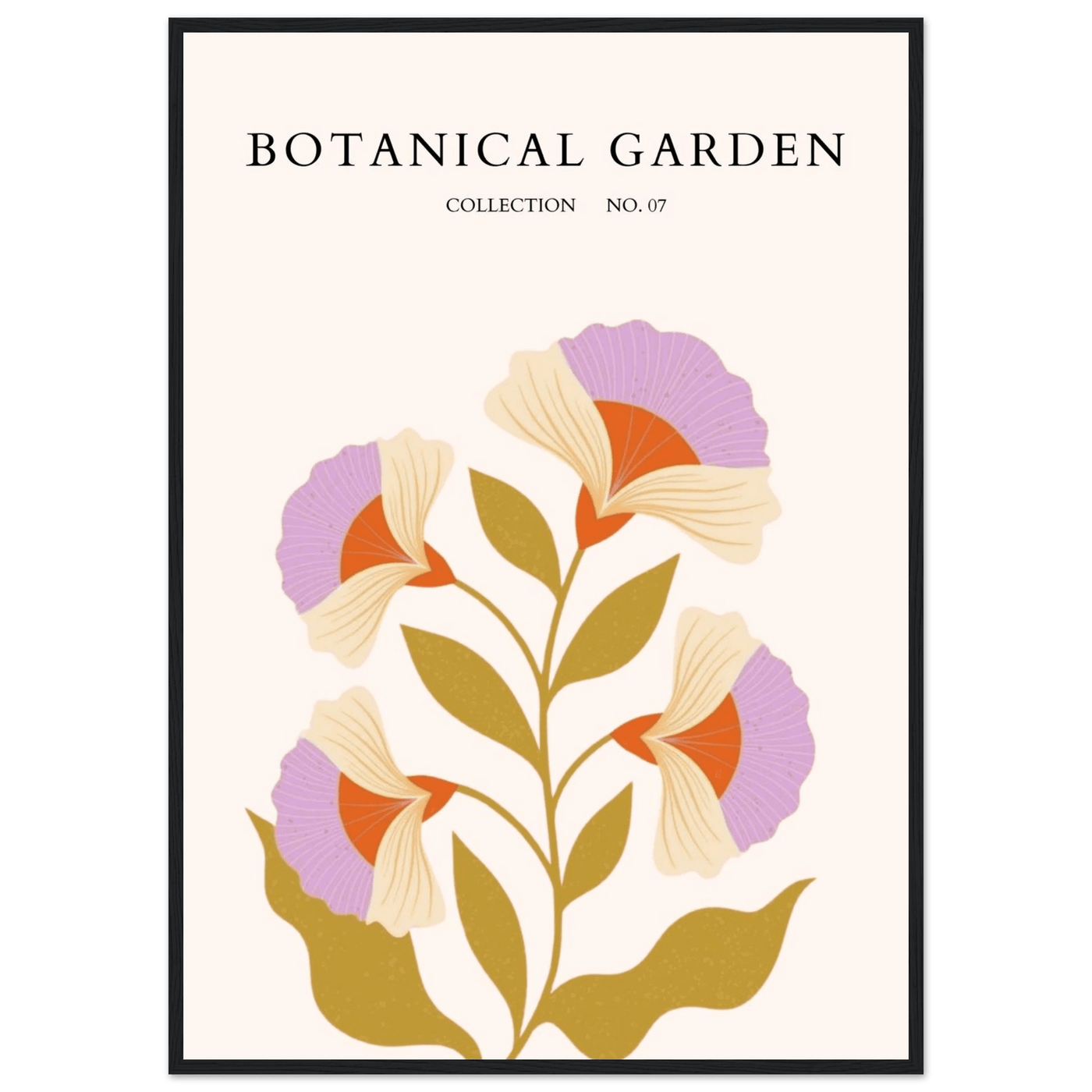 Botanical Garden Framed Poster – Whimsical Floral Art Prints in Soft Hues | Ready-to-Hang Wall Decor - Vibrantwalls