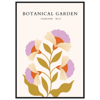 Botanical Garden Framed Poster – Whimsical Floral Art Prints in Soft Hues | Ready-to-Hang Wall Decor - Vibrantwalls