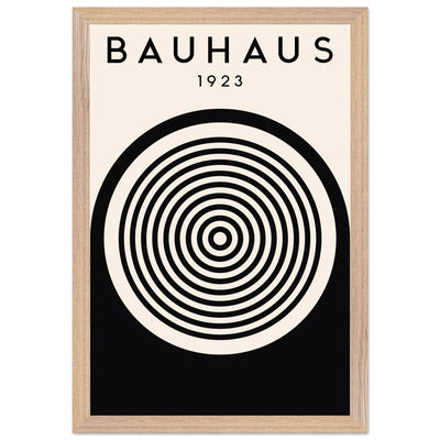 Bauhaus Black and White Art - Concentric Circle Design - Vibrantwalls