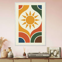 Boho Sun Desert Landscape Abstract Wall Art - Vibrantwalls