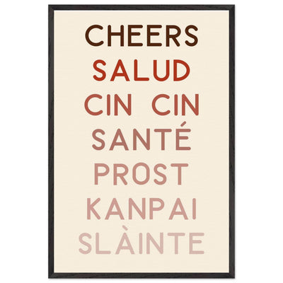 Cheers Poster | Multi-Language Toast - Vibrantwalls