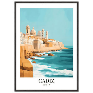 Cadiz Spain Framed Poster – Coastal Charm & Vintage Travel Wall Art with Wooden Frame - Vibrantwalls
