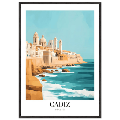 Cadiz Spain Framed Poster – Coastal Charm & Vintage Travel Wall Art with Wooden Frame - Vibrantwalls