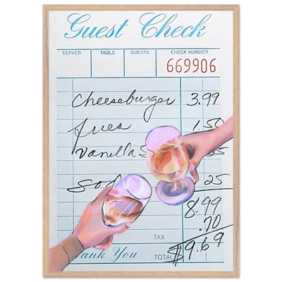 Guest Check & Cocktail Toast - Vibrantwalls