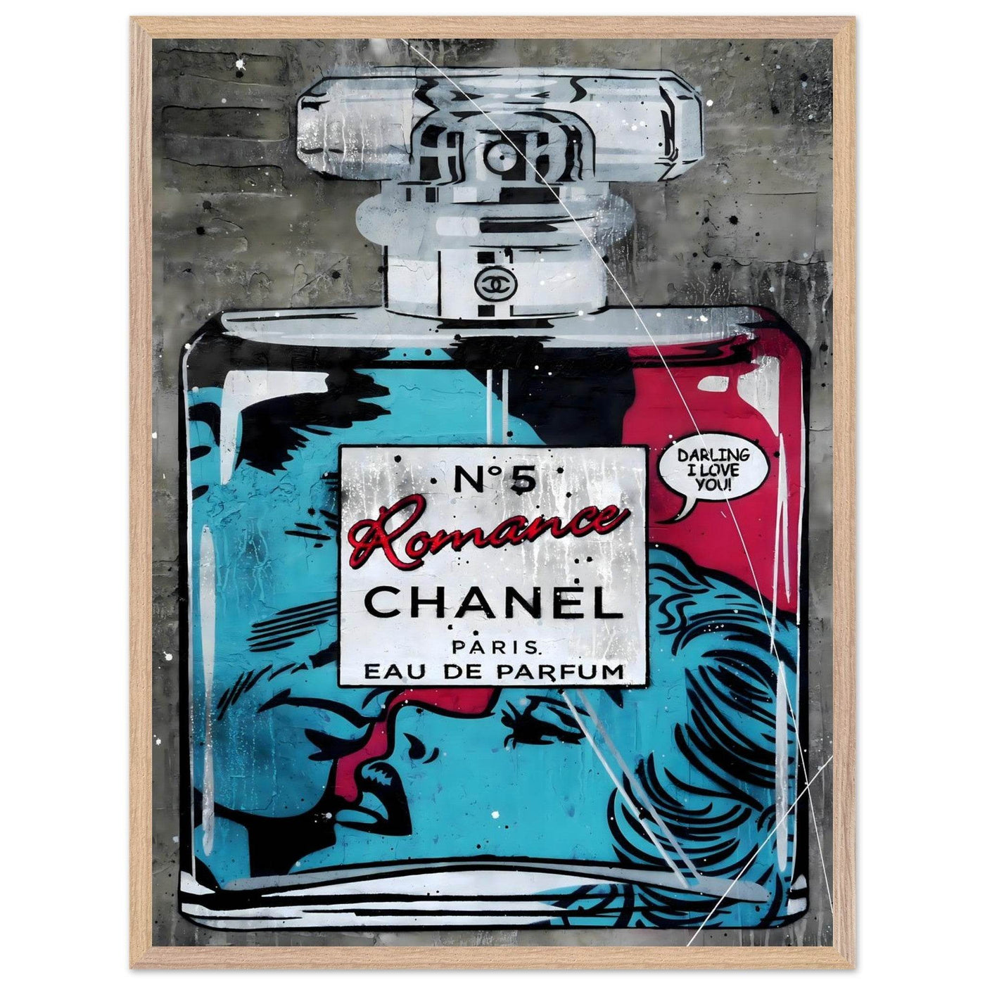 Chanel No. 5 'Romance' Pop Art Print - Iconic Fragrance Art in Your Choice of Frame & Size - Vibrantwalls