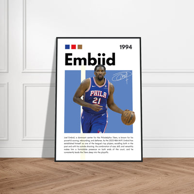 Joel Embiid The Process 76ers Framed Poster Vibrantwalls