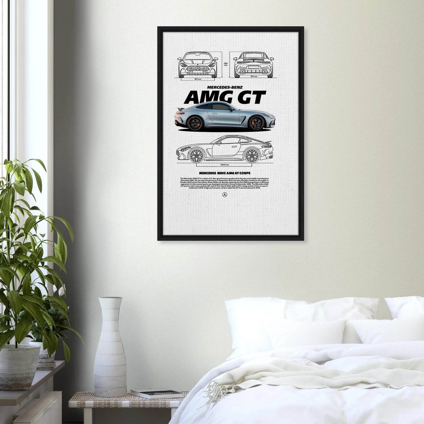 AMG GT Grand Tourer Canvas Print – Legendary Framed Art Decor - Vibrantwalls