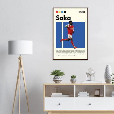 Bukayo Saka Arsenal Framed Poster – Modern Football Art Print for Gooners Vibrantwalls