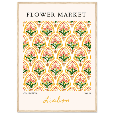 Lisbon Flower Market Framed Poster – Vibrant Floral Art Print | Ready-to-Hang Wall Decor - Vibrantwalls