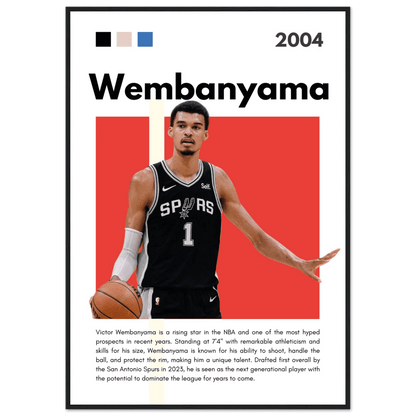 Victor Wembanyama Wemby Spurs Modern Art Print - Vibrantwalls