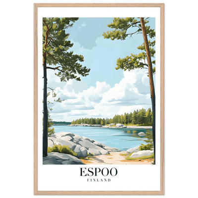 Espoo Finland Framed Poster – Serene Nordic Landscape Wall Art with Wooden Frame - Vibrantwalls