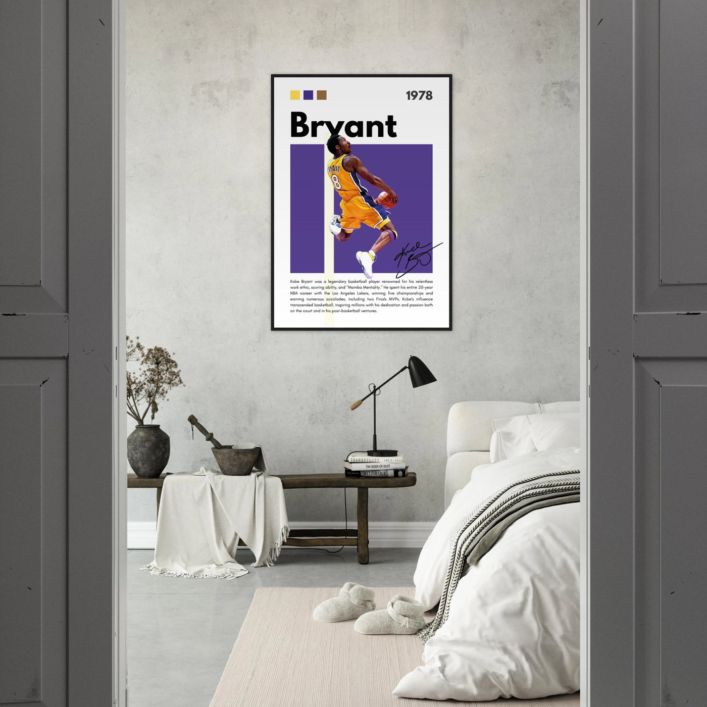 Kobe Bryant Black Mamba Lakers Vintage Poster Vibrantwalls