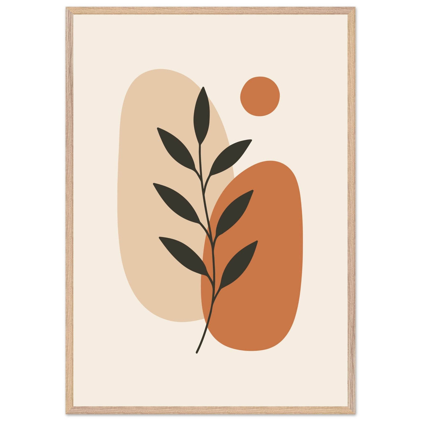 Abstract Botanical Earthy Desert Plant Design - Vibrantwalls