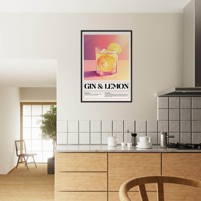 Gin & Lemon Print - Vibrantwalls