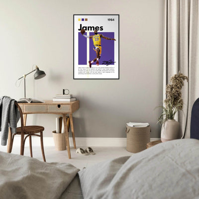 LeBron James Lakers Championship Vintage Art Print - Vibrantwalls