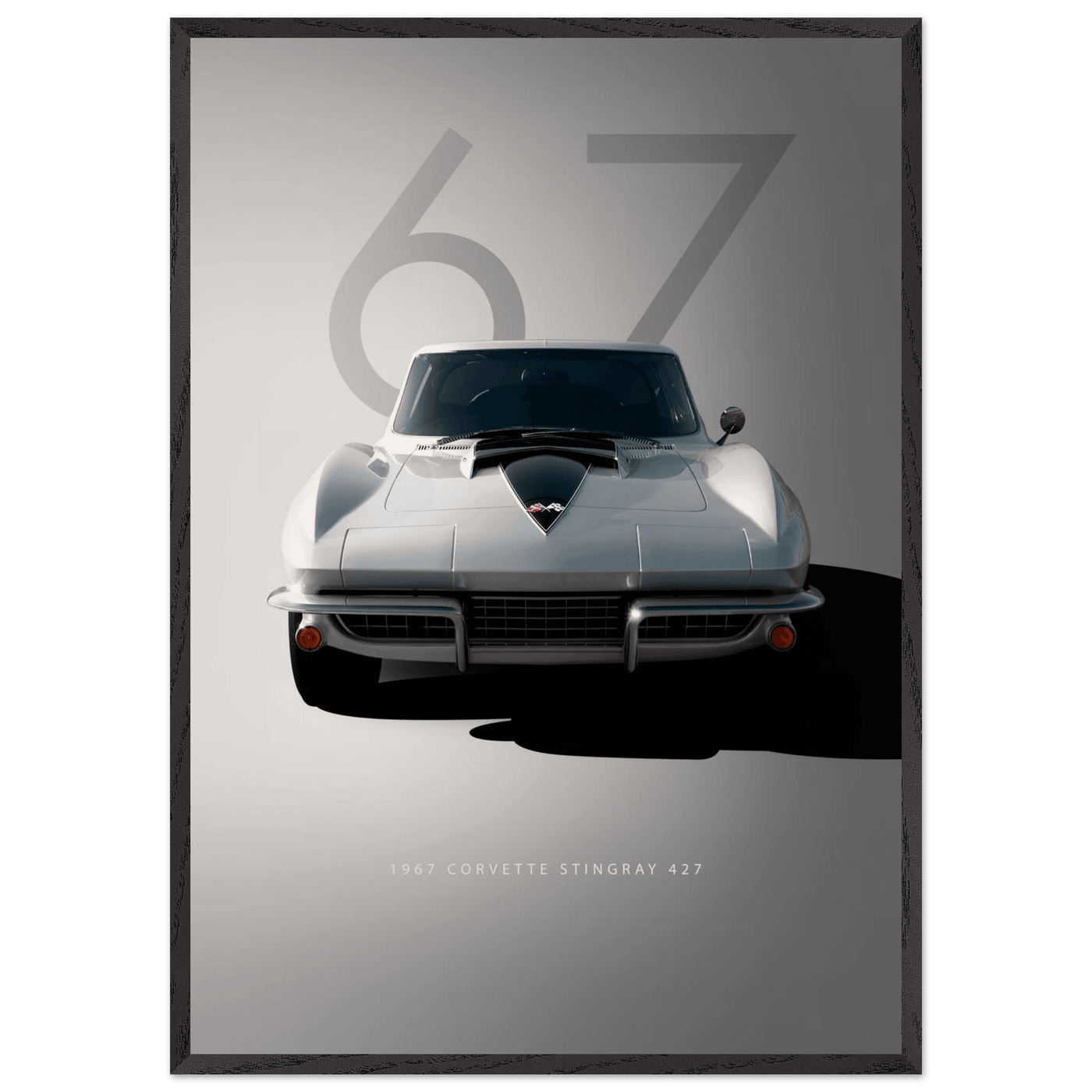 1967 Corvette Stingray 427 Framed Poster | Iconic Automotive Art, Ready-to-Hang - Vibrantwalls