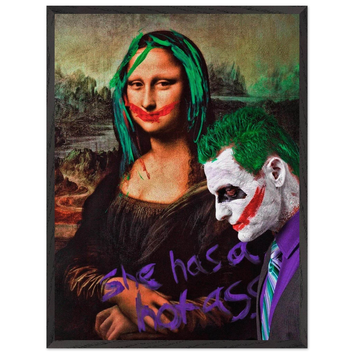 Joker & Mona Lisa Pop Art Mounted Framed Poster – Edgy, Eco-Friendly, & Ready to Hang in Your Choice of Frame & Size - Vibrantwalls