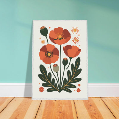 Abstract Floral Bloom Terracotta Earth Tones - Vibrantwalls