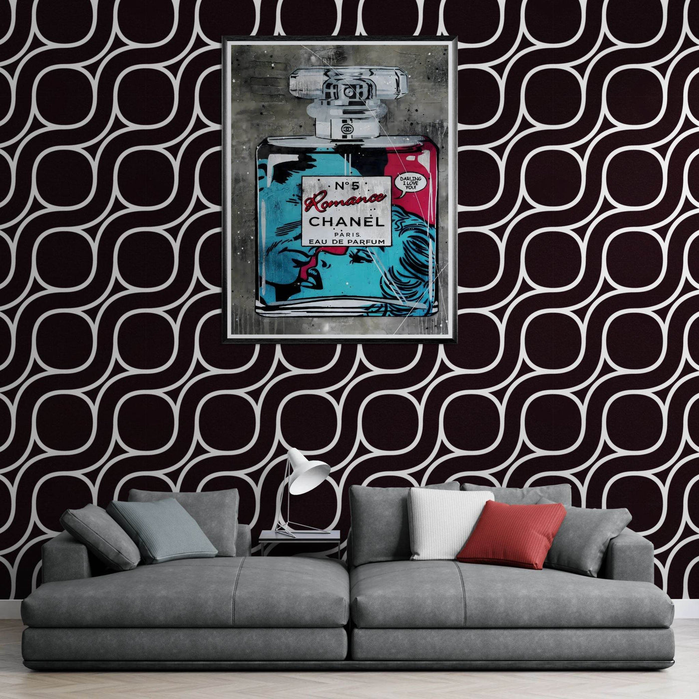 Chanel No. 5 'Romance' Pop Art Print - Iconic Fragrance Art in Your Choice of Frame & Size - Vibrantwalls